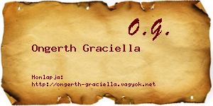 Ongerth Graciella névjegykártya